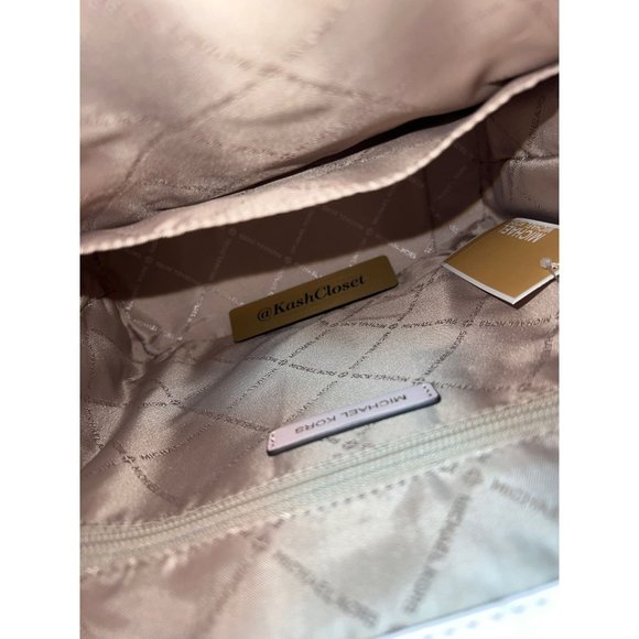 Michael Kors MK Jet Set Item Medium Chain Backpack -Powder Blush Multi - Picture 10 of 12